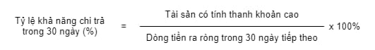 Tỷ lệ khả năng chi trả trong 30 ngày