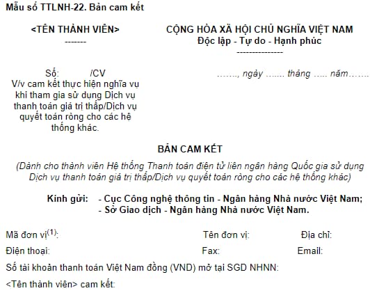 Bản cam kết