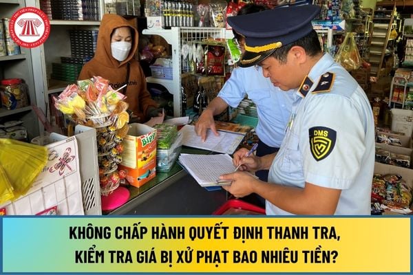 Không chấp hành quyết định thanh tra, kiểm tra giá, tổ chức, cá nhân từ ngày 12/7/2024 bị xử phạt bao nhiêu tiền?