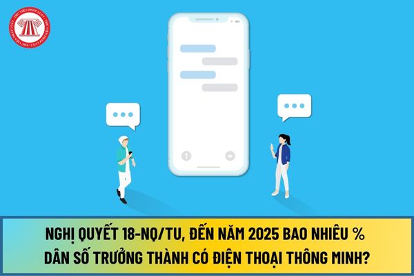 Nghị quyết 18-NQ/TU của Thành ủy Hà Nội, mục tiêu đến năm 2025 về xã hội số, phấn đấu bao nhiêu % dân số trưởng thành có điện thoại thông minh?