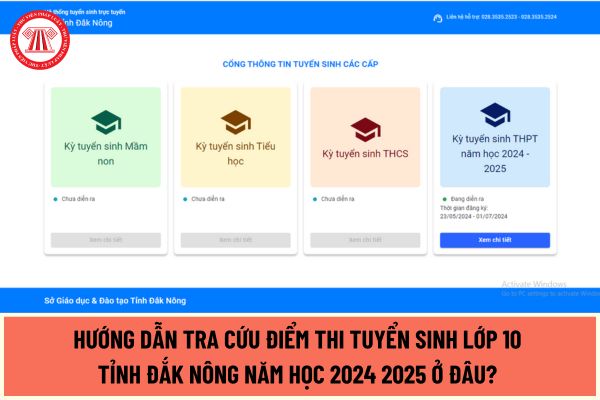 Hướng dẫn tra cứu điểm thi tuyển sinh lớp 10 Đắk Nông năm học 2024 2025 ở đâu? Link xem điểm thi vào lớp 10 ở Đắk Nông ra sao?