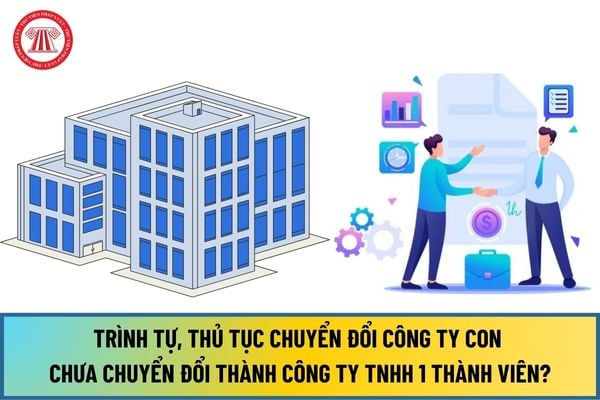 Trình tự, thủ tục chuyển đổi Công ty con chưa chuyển đổi thành Công ty TNHH 1 thành viên từ ngày 01/9/2024 như thế nào?