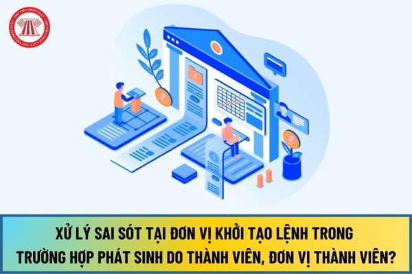 Hướng dẫn xử lý sai sót tại đơn vị khởi tạo lệnh trong trường hợp phát sinh do thành viên, đơn vị thành viên từ 15/8/2024?