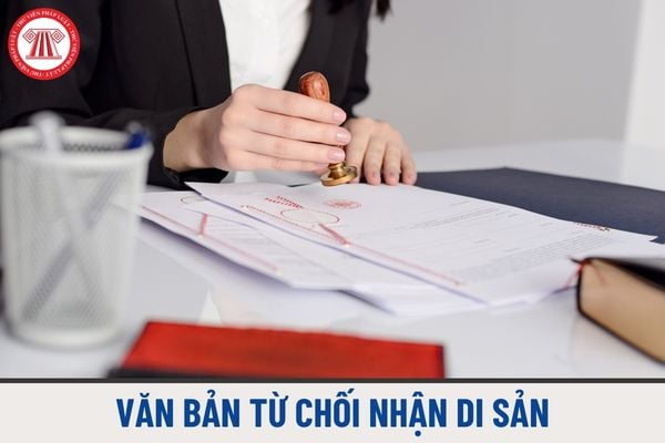 Văn bản từ chối nhận di sản