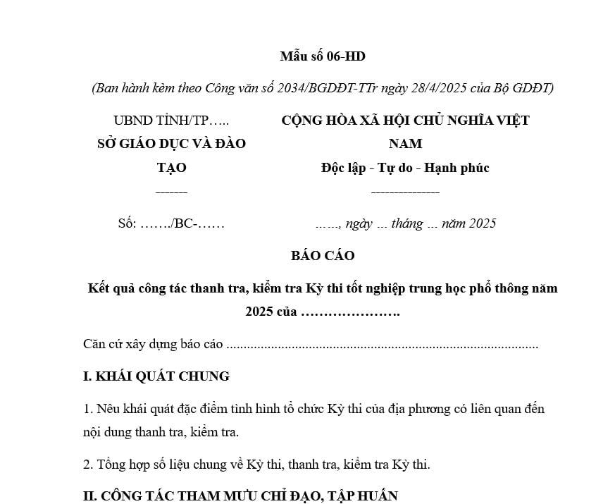 Mẫu báo cáo kết qyar thanh tra kiểm tra