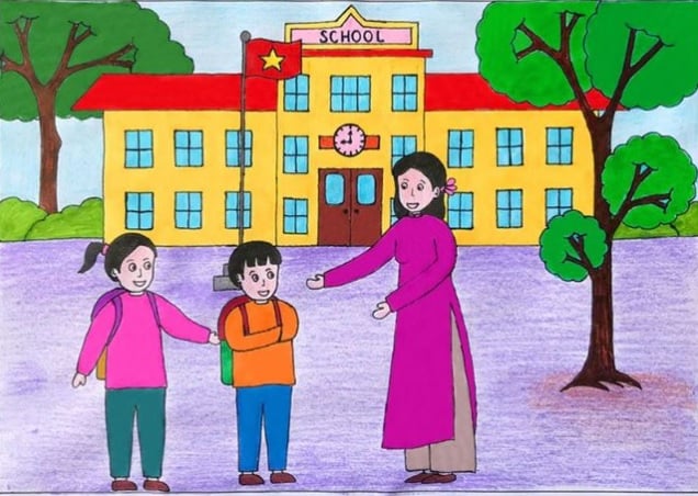Mẫu vẽ tranh ngày hè 2