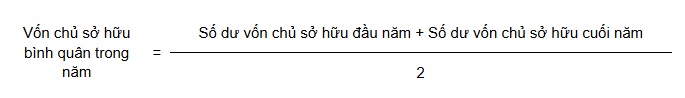 Vốn chủ sở hữu bình quân trong năm