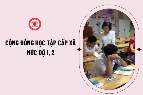 Tiêu chí đánh giá, công nhận Cộng đồng học tập cấp xã mức độ 1, 2  theo Thông tư 25/2023/TT-BGDĐT như thế nào?