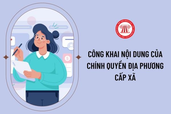 Chính quyền địa phương cấp xã phải công khai những nội dung nào? Hình thức công khai nội dung của chính quyền địa phương cấp xã là gì?