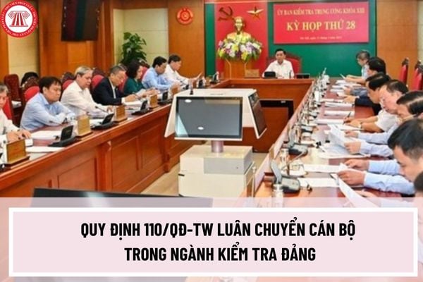 Quy định 110/QĐ-TW Luân chuyển cán bộ trong ngành Kiểm tra Đảng theo quy trình như thế nào?