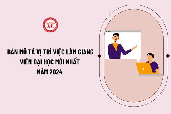 Bản mô tả vị trí việc làm giảng viên đại học mới nhất năm 2024 theo Thông tư 04/2024/TT-BGDĐT như thế nào?