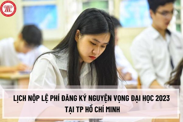 Thí sinh ở thành phố Hồ Chí Minh nộp lệ phí đăng ký nguyện vọng đại học năm 2023 khi nào?