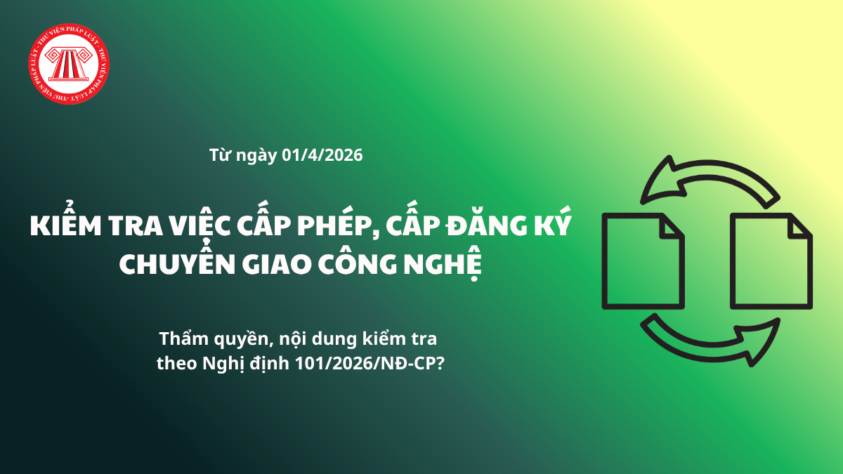 kiểm tra việc cấp phép cấp đăng ký chuyển giao công nghệ