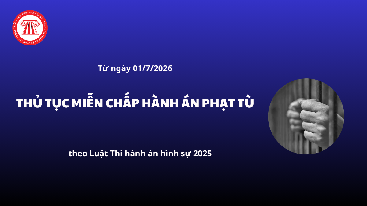 Thủ tục miễn chấp hành án phạt tù
