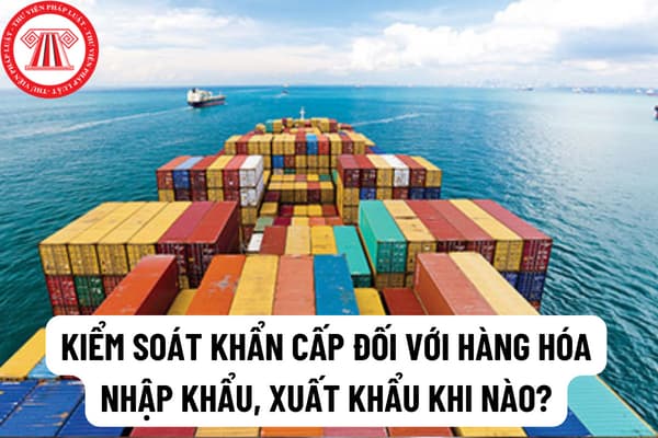 Kiểm soát khẩn cấp đối với hàng hóa nhập khẩu, xuất khẩu khi nào? Nguyên tắc áp dụng biện pháp kiểm soát khẩn cấp là gì?