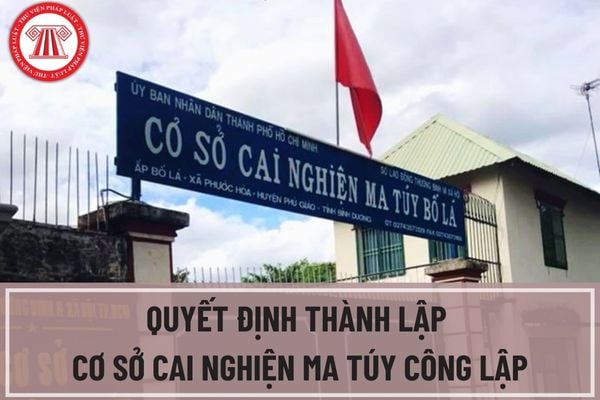 Ai có quyền quyết định thành lập cơ sở cai nghiện ma túy công lập? Điều kiện thành lập cơ sở sở cai nghiện ma túy công lập là gì?