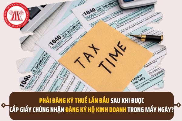 Phải đăng ký thuế lần đầu sau khi được cấp giấy chứng nhận đăng ký hộ kinh doanh trong mấy ngày?