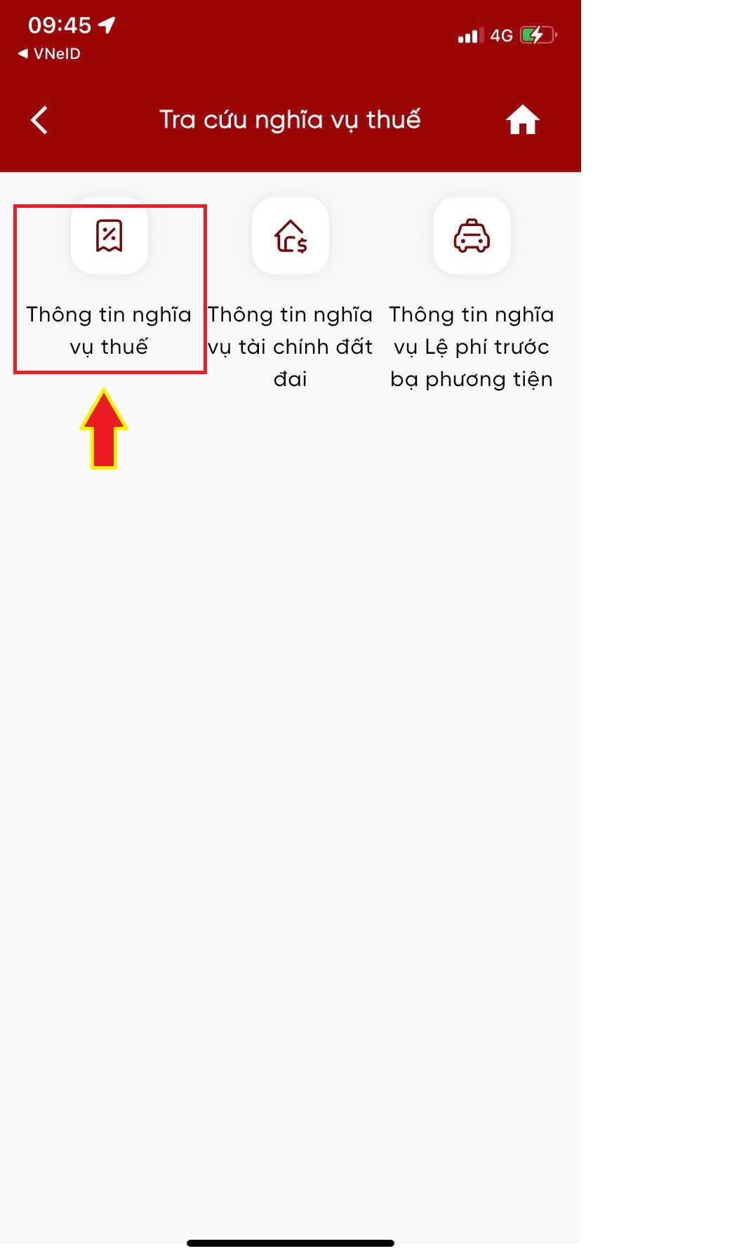 Thông tin nghĩa vụ thuế