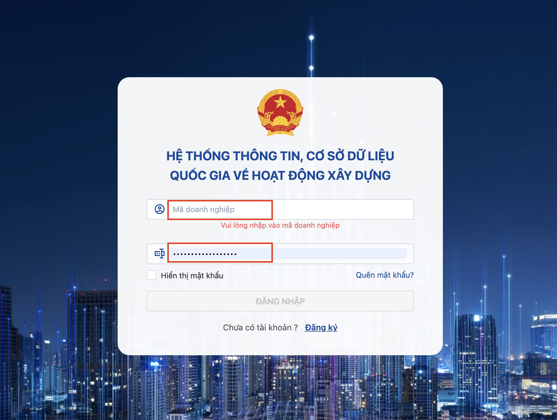 Trường hợp 1