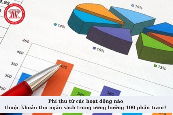 Phí thu từ các hoạt động nào thuộc khoản thu ngân sách trung ương hưởng 100 phần trăm? Nội dung công khai ngân sách?