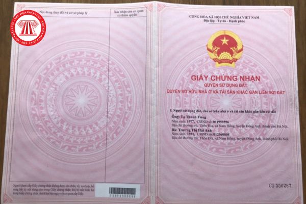 Trang 1 giấy chứng nhận quyền sử dụng đất gồm các thông tin gì?