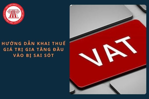 Hướng dẫn khai thuế giá trị gia tăng đầu vào bị sai sót một cách cụ thể?