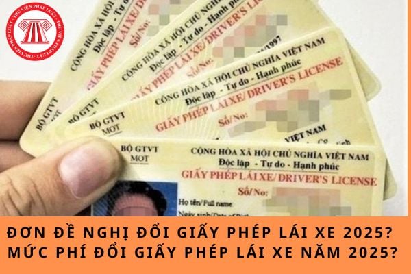 Đơn đề nghị đổi giấy phép lái xe 2025? Mức phí đổi giấy phép lái xe năm 2025?