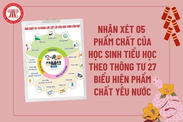 Nhận xét 5 phẩm chất của học sinh tiểu học theo Thông tư 27? Biểu hiện của phẩm chất yêu nước theo Thông tư 27 là gì?