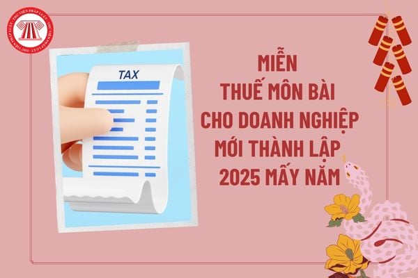 Miễn thuế môn bài cho doanh nghiệp mới thành lập 2025 mấy năm? Hộ kinh doanh mới thành lập có phải nộp thuế môn bài không?