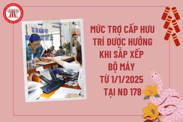 Mức trợ cấp hưu trí nghỉ hưu trước tuổi năm 2025 được hưởng khi sắp xếp bộ máy tại Nghị định 178 năm 2024 thế nào?