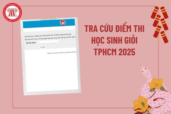 Tra cứu điểm thi học sinh giỏi TPHCM 2025? diemthi hcm edu vn 2025? Kết quả thi học sinh giỏi cấp thành phố 2025 lớp 12 TPHCM?