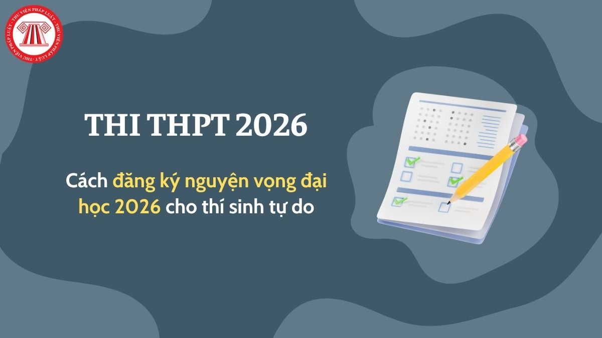 Cách đăng ký nguyện vọng đại học 2026 cho thí sinh tự do? Thí sinh tự do làm sao để được cấp tài khoản đăng ký nguyện vọng xét tuyển đại học?