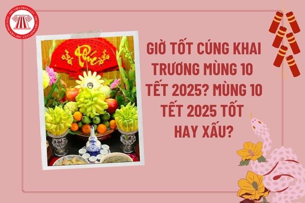 Giờ tốt cúng khai trương mùng 10 Tết 2025? Ngày mùng 10 Tết 2025 tốt hay xấu? Mùng 10 âm lịch 2025 có tốt không?