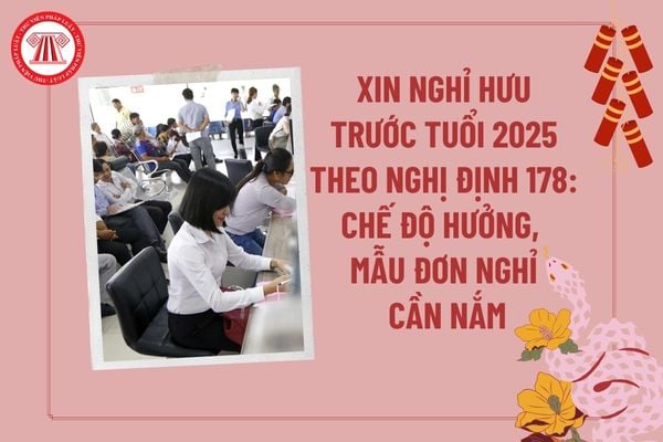 Xin nghỉ hưu trước tuổi 2025 theo Nghị định 178: Chế độ hưởng, mẫu đơn cần biết? Bảng tính nghỉ hưu trước tuổi năm 2025?