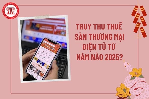 Truy thu thuế sàn thương mại điện tử từ năm nào 2025? Truy thu thuế thương mại điện tử 2025 từ năm nào? 