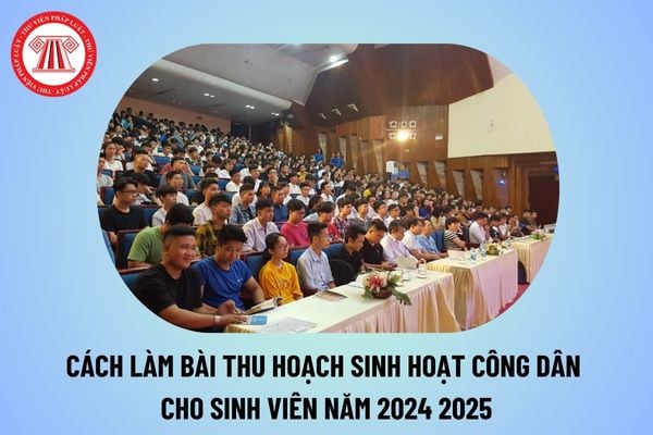 Cách làm bài thu hoạch sinh hoạt công dân năm học 2024 2025 cho sinh viên đầy đủ, chi tiết thế nào?