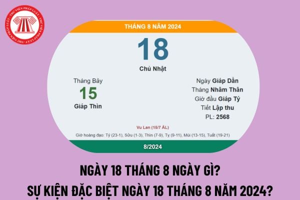 Ngày 18 tháng 8 là ngày gì? Ngày 18 tháng 8 là cung gì? Ngày 18 tháng 8 thứ mấy? Lễ Vu lan báo hiếu thứ mấy?