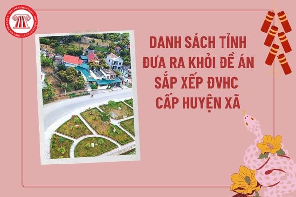 Danh sách các tỉnh đưa ra khỏi đề án sắp xếp đơn vị hành chính cấp huyện cấp xã giai đoạn 2023 2025 của 51 tỉnh, thành?