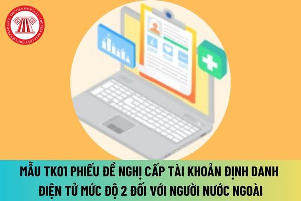 Mẫu TK01 phiếu đề nghị cấp tài khoản định danh điện tử mức độ 2 đối với người nước ngoài được quy định như thế nào?