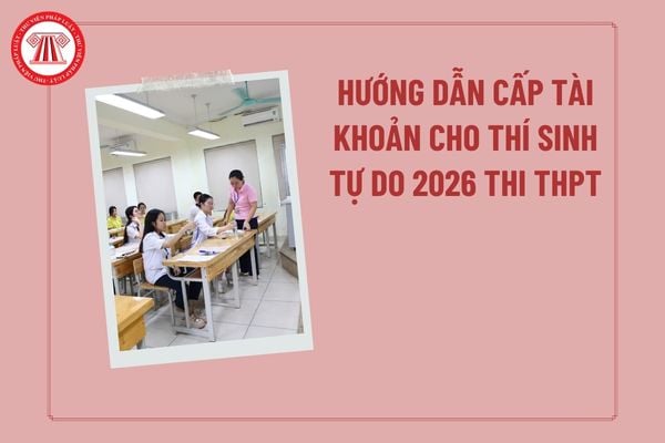 Hướng dẫn cấp tài khoản cho thí sinh tự do 2026 thi THPT? Thời gian tạo tài khoản cho thí sinh tự do 2026 thế nào?