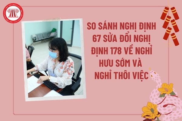 So sánh Nghị định 67 và Nghị định 178 về nghỉ hưu trước tuổi, nghỉ thôi việc? Nghị định 67 thay đổi cần biết từ 15/3/2025?