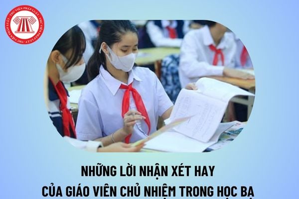 Những lời nhận xét hay của giáo viên chủ nhiệm trong học bạ năm học 2024 2025 các cấp? Ghi nhận xét của GVCN trong học bạ?