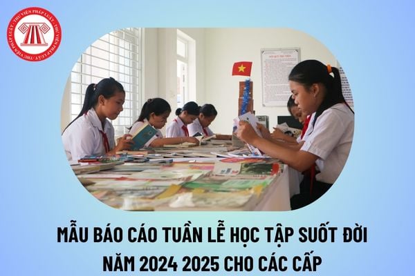 Mẫu báo cáo tuần lễ học tập suốt đời năm 2024 các cấp? Mẫu báo cáo thực hiện tuần lễ học tập suốt đời năm 2024 2025?