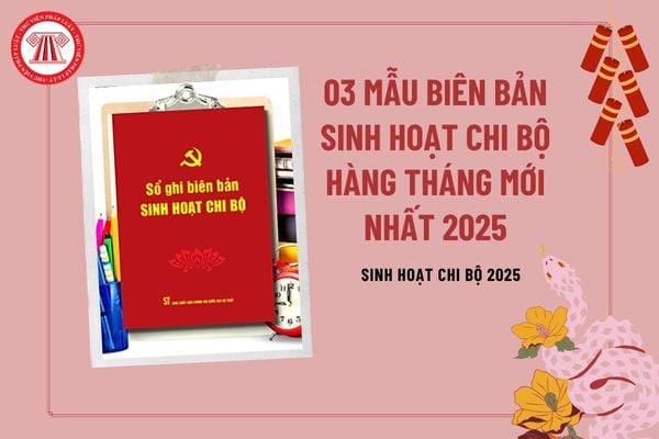 03 Mẫu biên bản sinh hoạt chi bộ hàng tháng năm 2025 mới nhất? Mẫu biên bản sinh hoạt chi bộ mới nhất 2025 hàng tháng? 