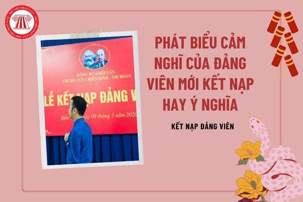 Phát biểu cảm nghĩ của Đảng viên mới kết nạp hay ý nghĩa? Bài phát biểu của Đảng viên mới kết nạp ngắn gọn thế nào?