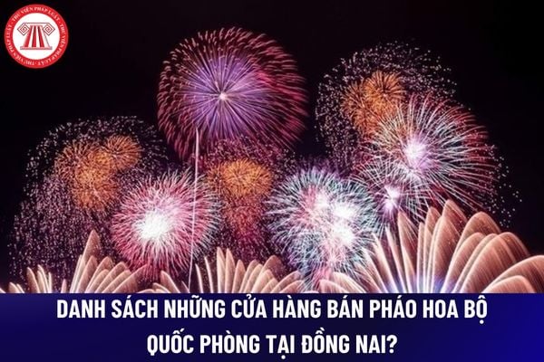 Danh sách những cửa hàng bán pháo hoa Bộ Quốc phòng tại Đồng Nai? Bộ Quốc phòng có những loại pháo hoa nào?