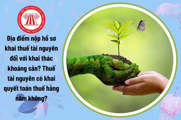 Địa điểm nộp hồ sơ khai thuế tài nguyên đối với khai thác khoáng sản? Thuế tài nguyên khai quyết toán thuế hằng năm không?