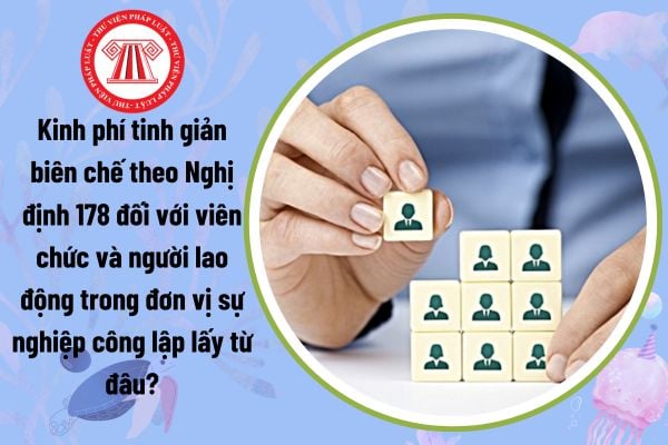 Kinh phí tinh giản biên chế theo Nghị định 178 đối với viên chức và người lao động trong đơn vị sự nghiệp công lập lấy từ đâu?