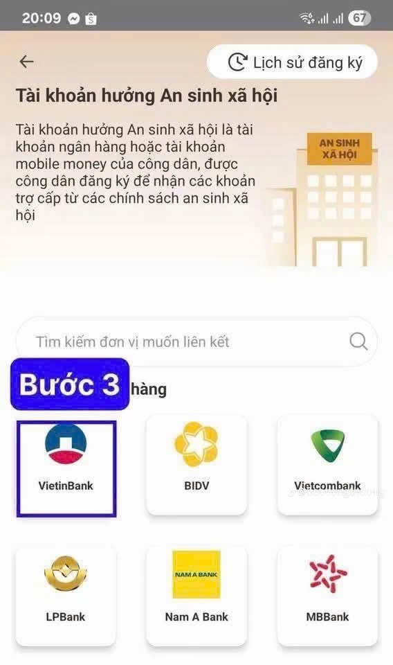 Cách liên kết tài khoản an sinh xã hội trên VNeID ngân hàng Vietinbank để nhận 100k dịp Quốc khánh 2/9?