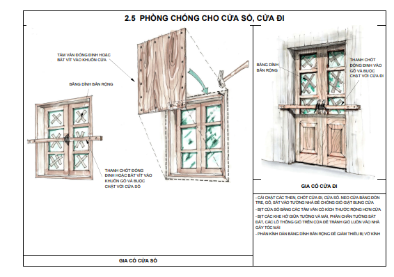 Hướng dẫn cách phòng chống cho cửa sổ, cửa đi, cửa kính phòng tránh siêu bão YAGI như thế nào?